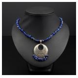 Quoc Sterling Silver Lapis Lazuli Necklace