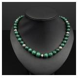 Carolyn Pollack Sterling Silver Malachite Necklace