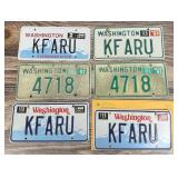 Collection of Washington Vanity License Plates