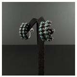 Zuni Snake Eye Turquoise Sterling Earrings