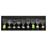 Collection of Flint and Pressed Glass Goblets