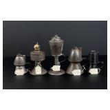 Collection of Whale Oil Finger Lamps
