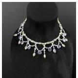 Sterling Silver Lace Agate Necklace