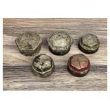 Group of Overland Grease Cap Hubcaps