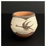 Zia Pueblo Pottery Roadrunner Jar Pot