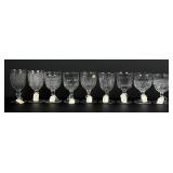 Tulip and Sawtooth Flint Glass Goblets