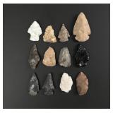 Ancient Native American Indian Stone Arrowheads