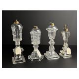 19th Century American Flint Whale Oil Lamps