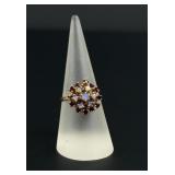 10k Gold Opal and Ruby Cocktail Ring