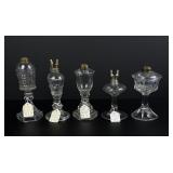 Flint Glass Whale Oil Lamps