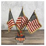 WW2 Automobile Radiator Flags Hood Ornament