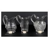 Flint Glass Sawtooth and Paneled Pitchers