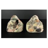 Artcrafters South Dakota Stone Encrusted Bookends