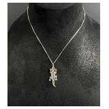Sterling Silver Iguana Lizard Necklace