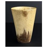 Antique Frontier Folk Art Steer Horn Cup