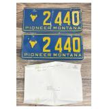 Pioneer Montana License Plate Set