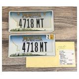 4718 MT Montana Vanity License Plate Set