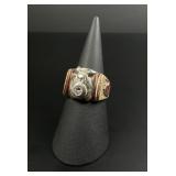 Shriners 10k Gold and Diamond Ring