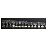 Flint Glass Champagne and Wine Glasses