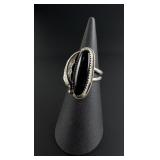 Richard Reeve Apache Sterling Silver Onyx Ring
