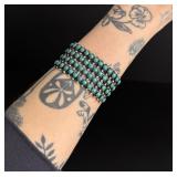 Zuni Snake Eye Turquoise Sterling Bracelet