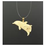 Alaskan Inuit Eskimo Ivory Dolphin Pendant