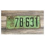 1927 Montana License Plate