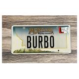Burbo Montana Vanity License Plate