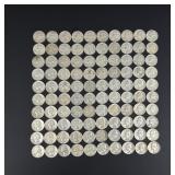 Collection of 100 Silver Quarters