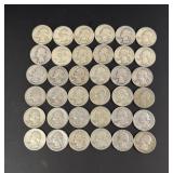 Collection of 36 Silver Quarters