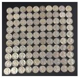 Collection of 100 Silver Quarters