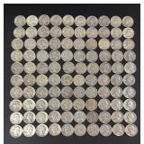 Collection of 100 Silver Quarters