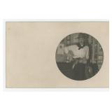 Montana Cowboy with Colt Pistol RPPC Postcard