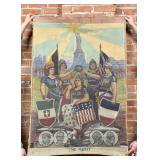 WWI WW1 Patriotic Statue of Liberty Painting