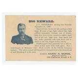 J.C. Sidenberg Wanted Poster Reward Postcard