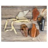 Collection of Leather Pistol Holsters
