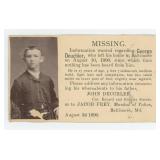 George Deuchler Wanted Poster Postcard