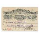 1891 Benton Transport Company Pass Montana