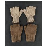 Two Pairs of Fingerless Wool Gloves