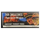 WW2 Carelessness Prevention Forest Fire Sign