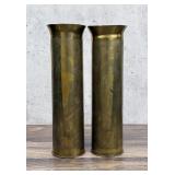WWI WW1 Verdun Trench Art 75mm Shell Vases