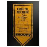 Snoopy Red Baron Peanuts Felt Banner
