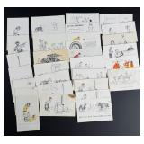 William Standing Montana Artist Comedic Postcards