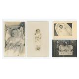 Group of Post Mortem Baby RPPC Postcards