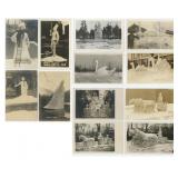 Snow Carnival Ice Sculpture RPPC Postcards