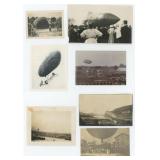 Group of Early Aviation Dirigible Airship Photos
