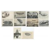 Group of Early Aviation Airship RPPC Postcards