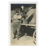 Gracemont Oklahoma Golden Eagle RPPC Postcard