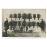 Raccoon Trapper Trapping RPPC Postcard