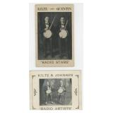 Klitz & Johnson & Quentin Radio Artists Postcards